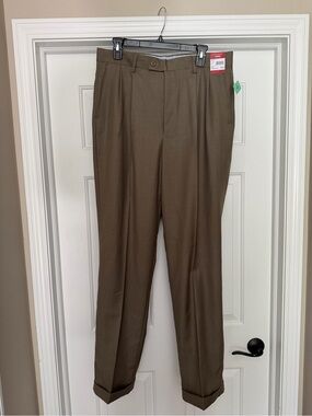 Louis Raphael Men's Brown Dress Slacks (W34 L34)